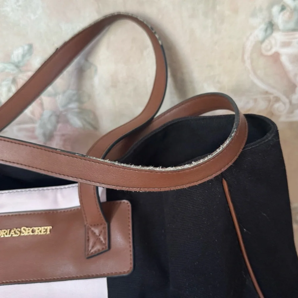 VICTORIA’S SECRET XL WEEKENDER TOTE BAG BLACK PINK